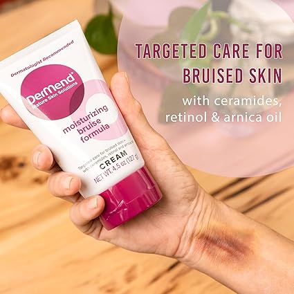 Dermend Arnica Bruise Cream with Vitamin K – Bruise Cream for Thin & Mature Skin – Moisturizing Formula with Retinol, Ceramides & Arnica Oil – Dermatologist Recommended – 4.5 oz