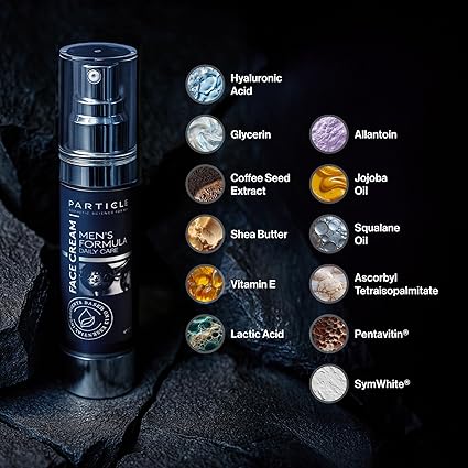 Particle 6-in-1 Face Cream for Men, Men’s Daily Hydrating Moisturizer with Vitamin C, Jojoba Oil, Vitamin E & Hyaluronic Acid, Skin Care Routine, Healthy Skin Support, Pack of 1, 1.7 FL OZ