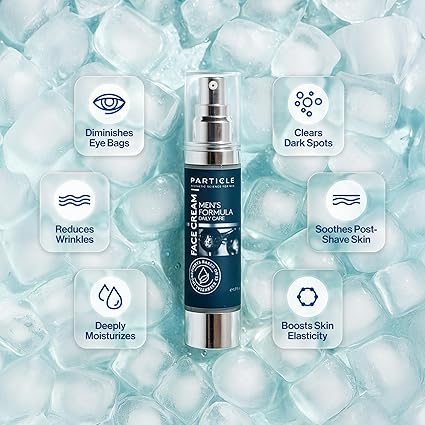 Particle 6-in-1 Face Cream for Men, Men’s Daily Hydrating Moisturizer with Vitamin C, Jojoba Oil, Vitamin E & Hyaluronic Acid, Skin Care Routine, Healthy Skin Support, Pack of 1, 1.7 FL OZ