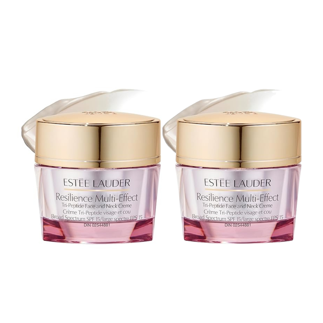 Estée Lauder Resilience Multi-Effect Tri-Peptide Face and Neck Cream Moisturizer SPF 15 | Plumping & Anti-Aging