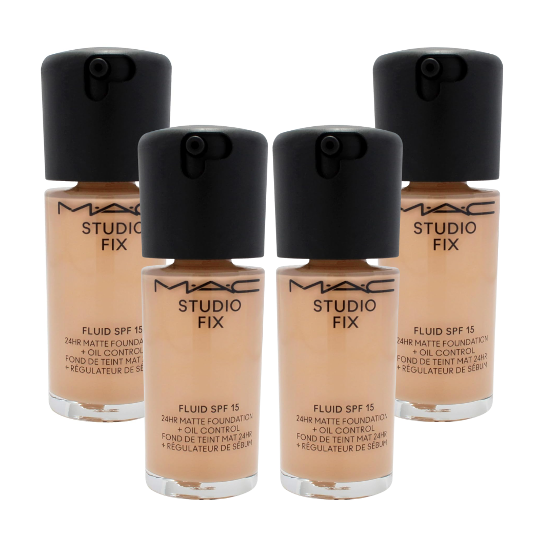 Studio Fix Fluid SPF 15 24Hr Matte Foundation Plus Oil Control - NC27 by MAC for Women - 1 oz Foundation