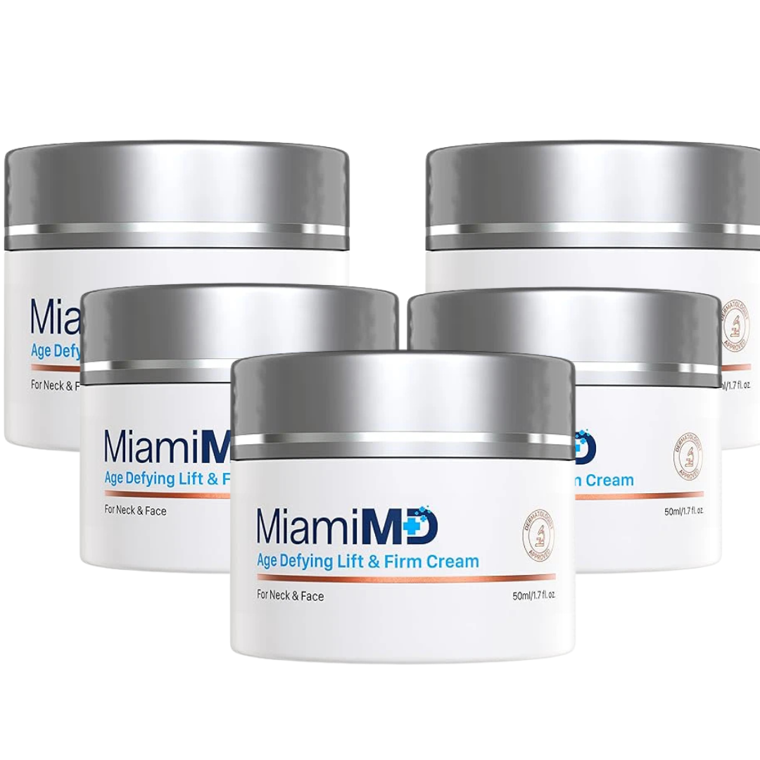 MiamiMD Age-Defying Lifting & Firming Face Cream for Women - Lift & Firm for Anti Aging, Wrinkle Reducer & Hydrating Moisturizer for Smooth, Radiant Skin, Tightening Cream for Face & Neck – 1.7oz