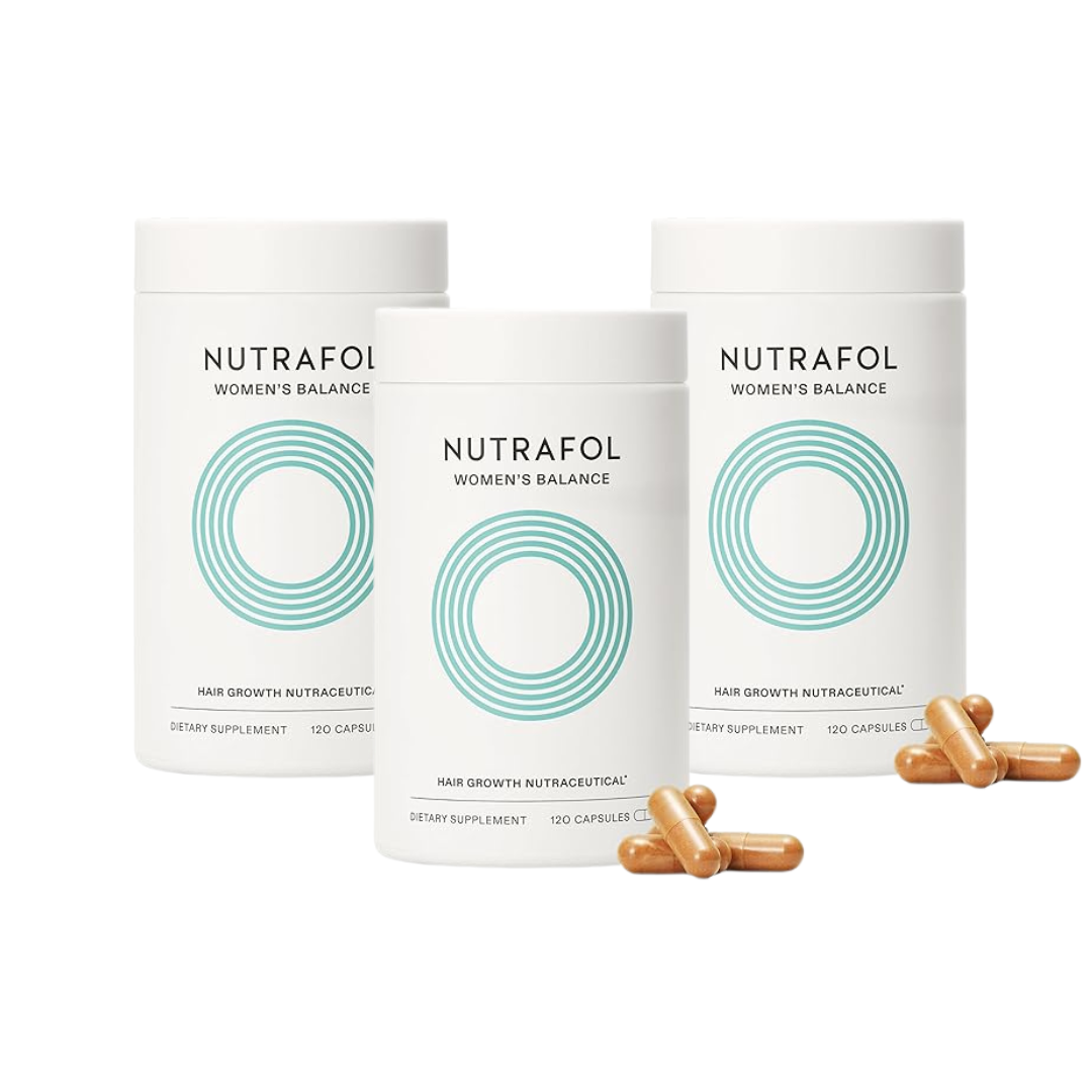 Nutrafol Women's Balance Hair Growth Supplements, Ages 45 and Up, Clinically Tested for Visibly Thicker Hair and Scalp Coverage, Dermatologist Recommended - 1 Month Supply