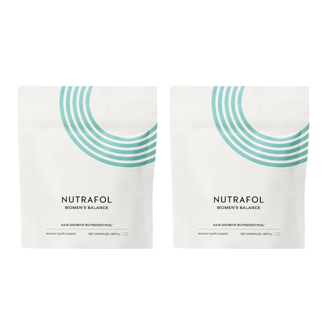 Nutrafol Women's Balance Hair Growth Supplements, Ages 45 and Up, Clinically Proven for Visibly Thicker Hair and Scalp Coverage in 3-6 Months, Dermatologist Recommended - 1 Month Supply Refill Pouch