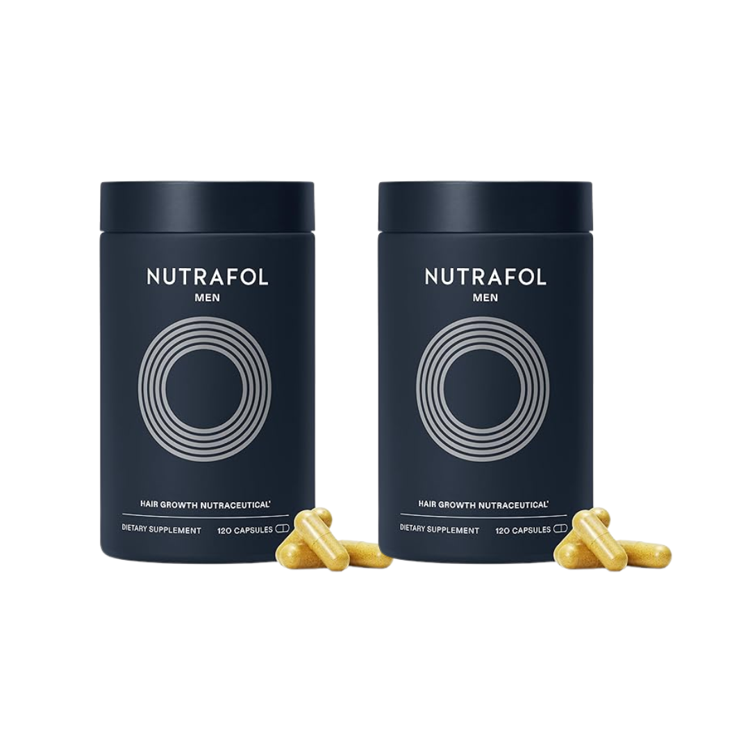 Nutrafol Men's Hair Growth Supplements, Clinically Tested for Visibly Thicker Hair and Scalp Coverage, Dermatologist Recommended - 1 Month Supply