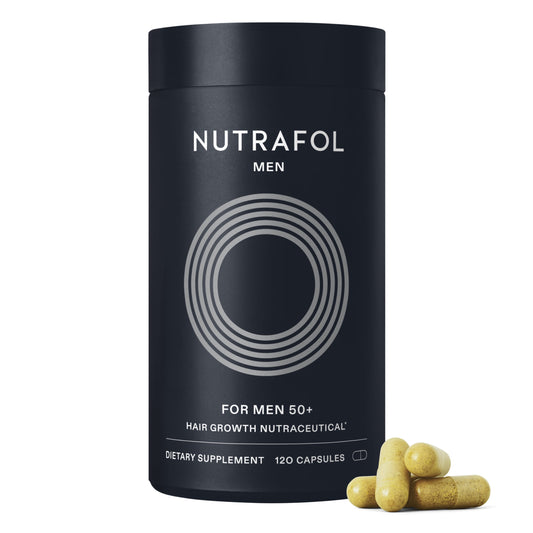 Nutrafol Men's Hair Growth Supplements, Clinically Tested for Visibly Thicker Hair and Scalp Coverage, Dermatologist Recommended - 1 Month Supply